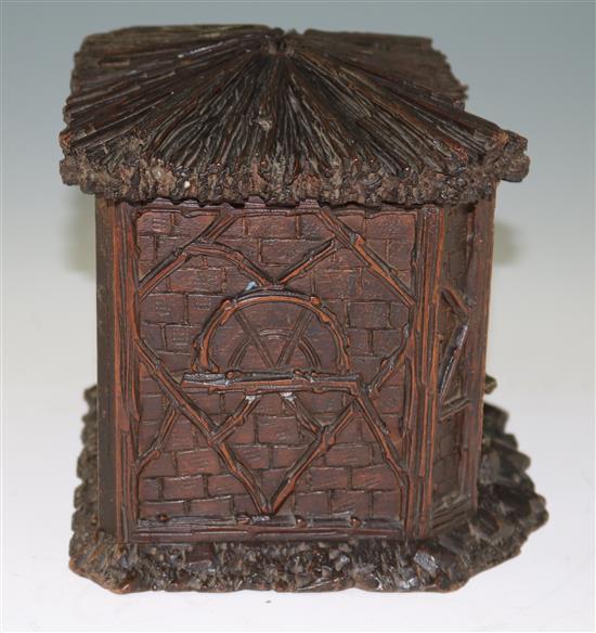 A 19th century Black Forest casket, W.9in. H.7.5in.